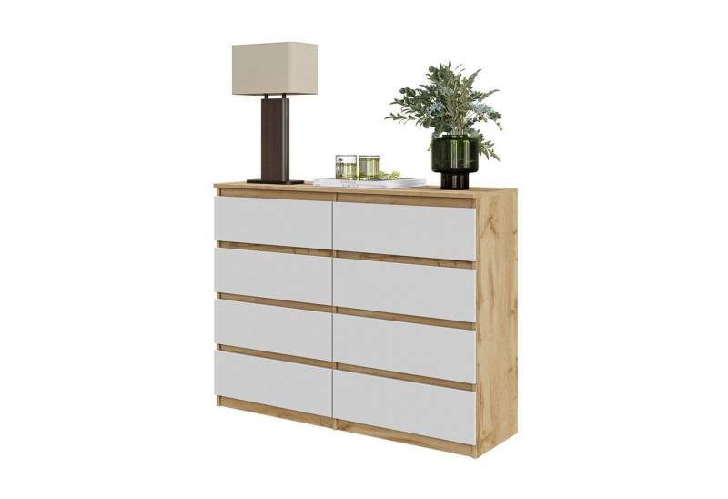 Furnica Kommode GABRIEL 8 Schubladen-Votan Eiche H92cm B120cm T33cm Furnica Kommode GABRIEL 8 Schubladen-Votan Eiche H92cm B120cm T33cm von Furnica