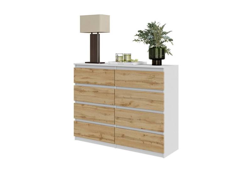 Furnica Kommode GABRIEL 8 Schubladen-Weiß Matt H92cm B120cm T33cm Furnica Kommode GABRIEL 8 Schubladen-Weiß Matt H92cm B120cm T33cm von Furnica
