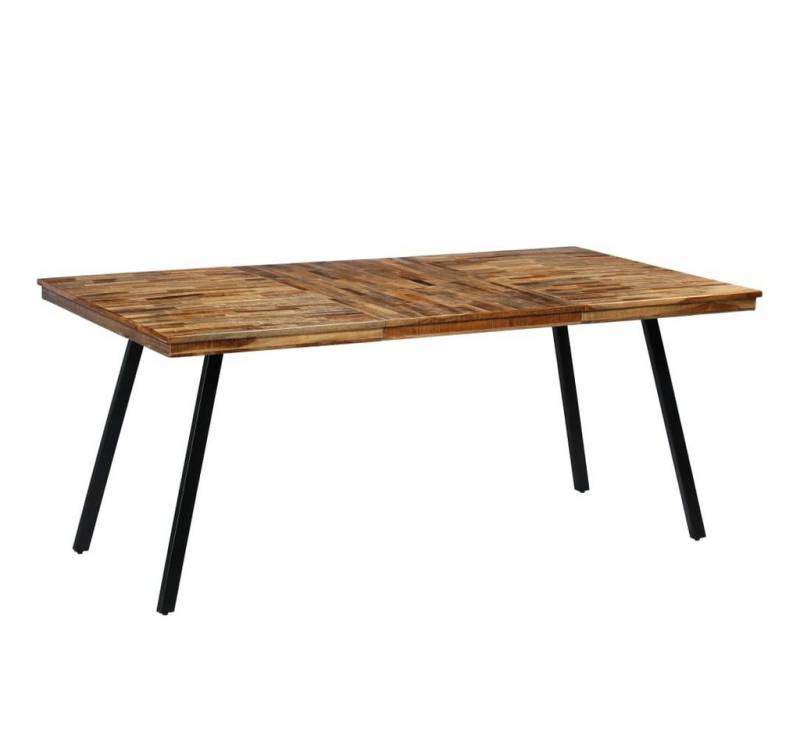 furnicato Esstisch Recyceltes Teakholz und Stahl 180x90x76 cm von Furnicato