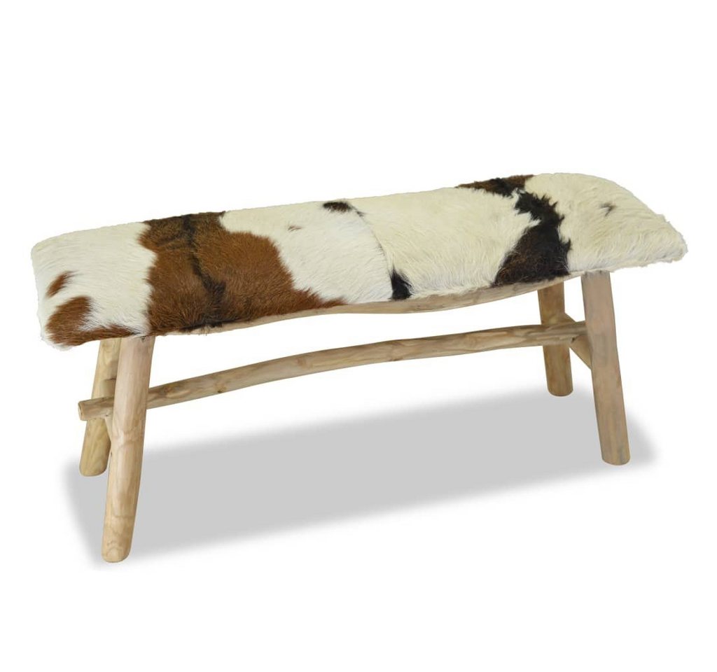 furnicato Truhenbank Sitzbank Ziegenleder Massivholz (1-St) von Furnicato