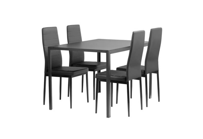 Furnify Essgruppe HYGGE Esszimmergruppe Esstisch mit Esszimmerstühlen, (Set, Tisch mit 4 Stühlen), Stabil und Robust von Furnify
