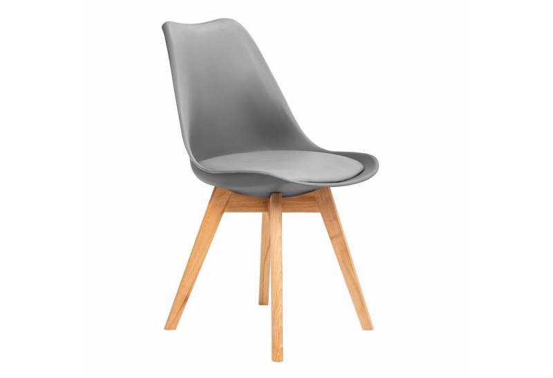 Furnify Esszimmerstuhl Küchenstuhl BJÖRN Skandinavischer Stuhl mit PU-Kissen & Holzbeinen (1 St), mit Rückenlehne von Furnify