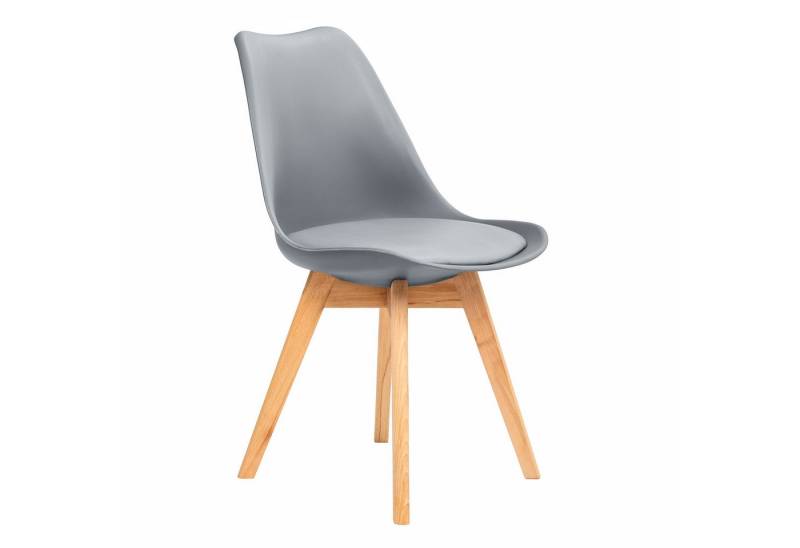 Furnify Esszimmerstuhl Küchenstuhl BJÖRN Skandinavischer Stuhl mit PU-Kissen & Holzbeinen (1 St), mit Rückenlehne von Furnify