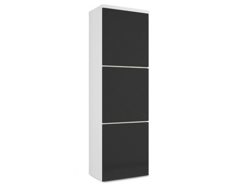 Furnify Hochschrank Badezimmermöbel mit Schwarzen Hochglänzenden Fronten: Hochschrank (1-St) von Furnify