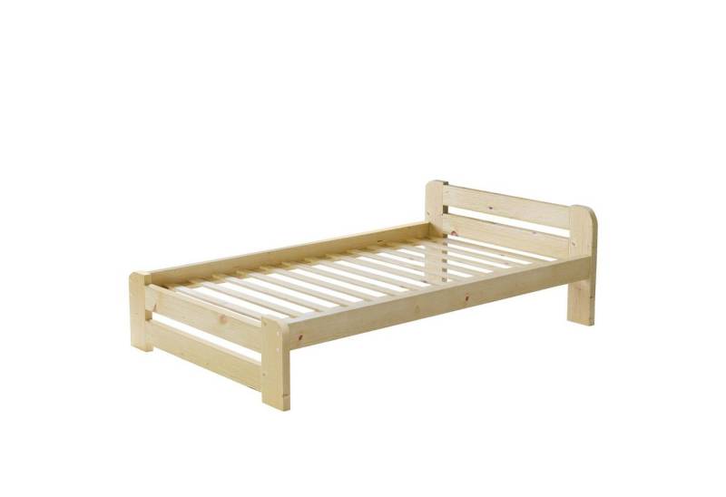 Furnify Holzbett Holzbett futtonbett bettgestell bett natur 90x200 Ohne Matratze von Furnify