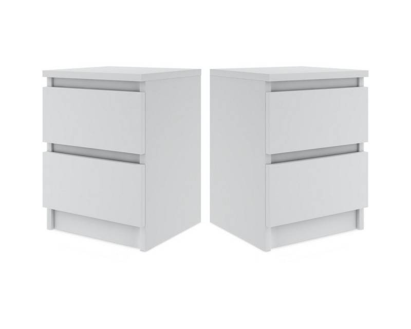 Furnify Nachttisch 2er Set schöne Nachttische mit 2 Schubladen in zwei Farben FURNIFY von Furnify