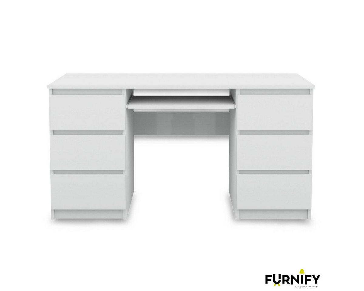 Furnify Schreibtisch Computertisch 6 Schubladen Schreibtisch Büro PC Tisch zwei Farben Furnify Schreibtisch Computertisch 6 Schubladen Schreibtisch Büro PC Tisch zwei Farben von Furnify