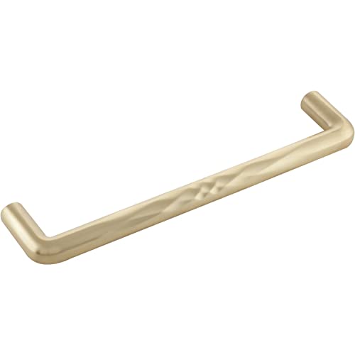 FURNIPART Möbelgriff Shuffle LA160 - Designer Griff für Möbel - abgerundet mit verzierung, Zinkdruckguss vermessingt gebürstet von FURNIPART