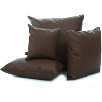 Neue Kastanienbraune Farbe Kunstleder Wildleder Stoff Kissen - 4 Größen Verfügbar Kissenbezug Nur British Handmade von FurnishingFabrics