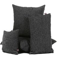 Neue Qualität Weiches Gefühl Gewebte Strukturierte Chenille in Schwarz Farbe Stoff Designer Kissen - 4 Größen Verfügbar - Inklusive Füllkissen von FurnishingFabrics