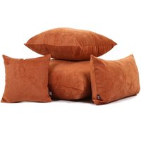 Neue Weiche Luxus Crushed Chenille Orange Stoff Designer Kissenbezüge - 4 Größen Verfügbar British Handmade Nur Kissenbezug von FurnishingFabrics