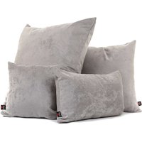 Neue Weiche Luxus Crushed Chenille Silber Stoff Designer Kissenbezüge - 4 Größen Verfügbar British Handmade Inklusive Füllkissen von FurnishingFabrics