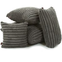 Neues Chunky Super Comfy Cord Kissen in Grau Farbe - 4 Größen Erhältlich Kissenbezug Nur British Handmade von FurnishingFabrics
