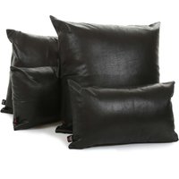 Neues Schlangenpython-Skin-Muster, Weiches Wildleder-Kunstleder-stoffkissen in Schwarzer Farbe - 4 Größen Erhältlich Nur Kissenbezug von FurnishingFabrics