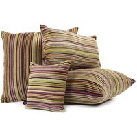 Neues Weiches Gewebtes Chenille-Stoff-Mehrfarben-Grün Rot Lila Railroaded Striped Pattern Kissen & - 4 Größen Erhältlich Inklusive Füllkissen Neues Weiches Gewebtes Chenille-Stoff-Mehrfarben-Grün Rot Lila Railroaded Striped Pattern Kissen & - 4 Größen Erhältlich Inklusive Füllkissen von FurnishingFabrics