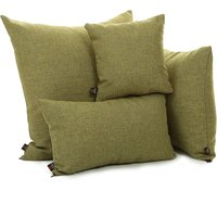 Neues Weiches Leinen Effect Chenille Stoff Kissen in Grün Gras Farbe - 4 Größen Erhältlich British Handmade Nur Kissenbezug von FurnishingFabrics