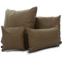 New Conker Braune Farbe Kunstleder Wildleder Stoff Kissen - 4 Größen Erhältlich Inklusive Füllkissen British Handmade von FurnishingFabrics