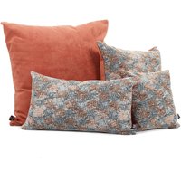 Weich Gewebte Chenille Orange Blau Checker Ausgewogenes Design Muster Stoffkissen - 4 Größen Erhältlich Inklusive Füllkissen von FurnishingFabrics