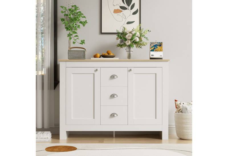 Furnishings Home Beistellschrank Sideboard + 3 Schubladen + 2 Türen + 4 Fächer (Set) von Furnishings Home