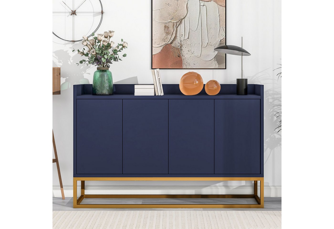 Furnishings Home Buffet Schrank Anrichte Buffetschrank Sideboard Modernes Breite 120 cm (120x30x80 cm) Geeignet für Esszimmer, Wohnzimmer, Küche von Furnishings Home
