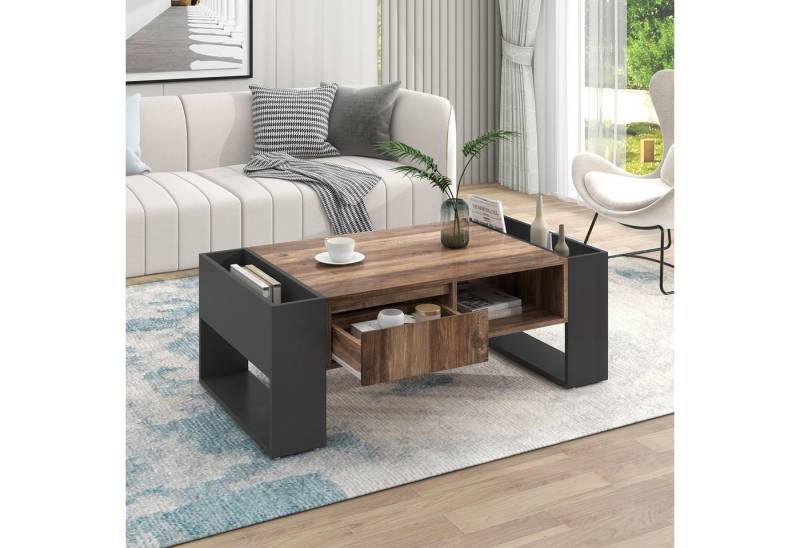 Furnishings Home Couchtisch Moderner,Hochglanz,mit 2 SchubladenundoffenenFächern (1-St), viele StileDesign Wohnzimmer-Sofatisch in Staufach und Heckstaufach von Furnishings Home
