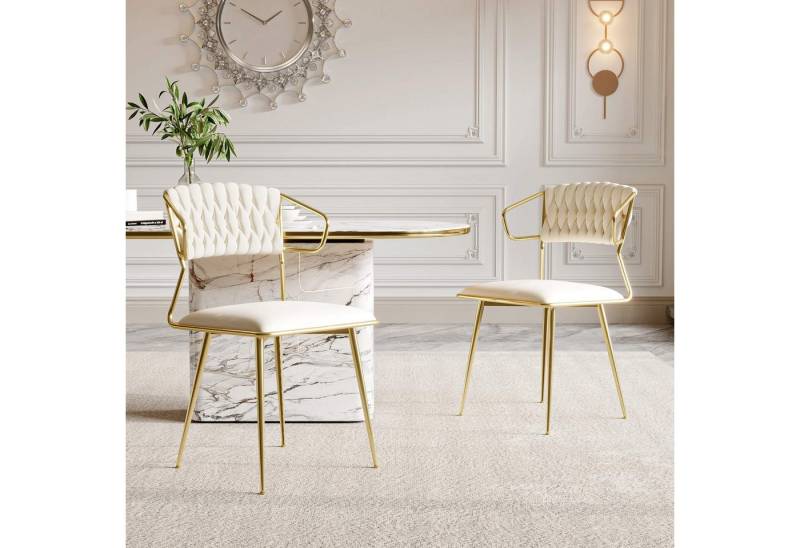 Furnishings Home Esszimmerstuhl 2er-Set Polsterstuhl mit Armlehnen (Set) von Furnishings Home
