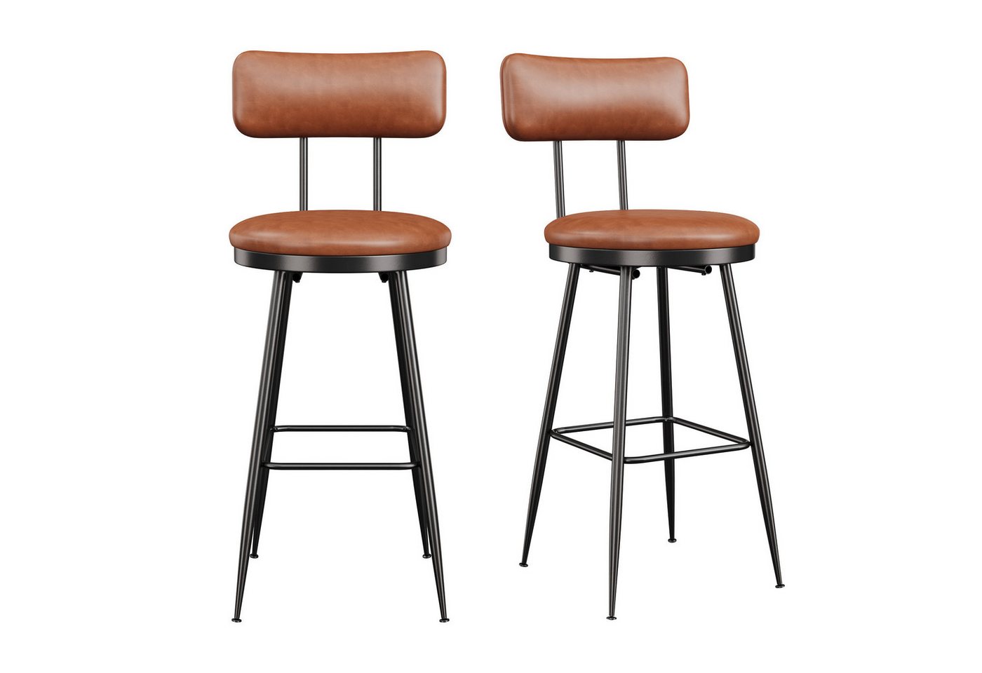 Furnishings Home Esszimmerstuhl 4-Fußstuhl Bistrostuhl Küchenstuhl aus Kunstleder (2 St), Polsterstuhl · PU · Metall · Modern · 2er Set/4er Set von Furnishings Home