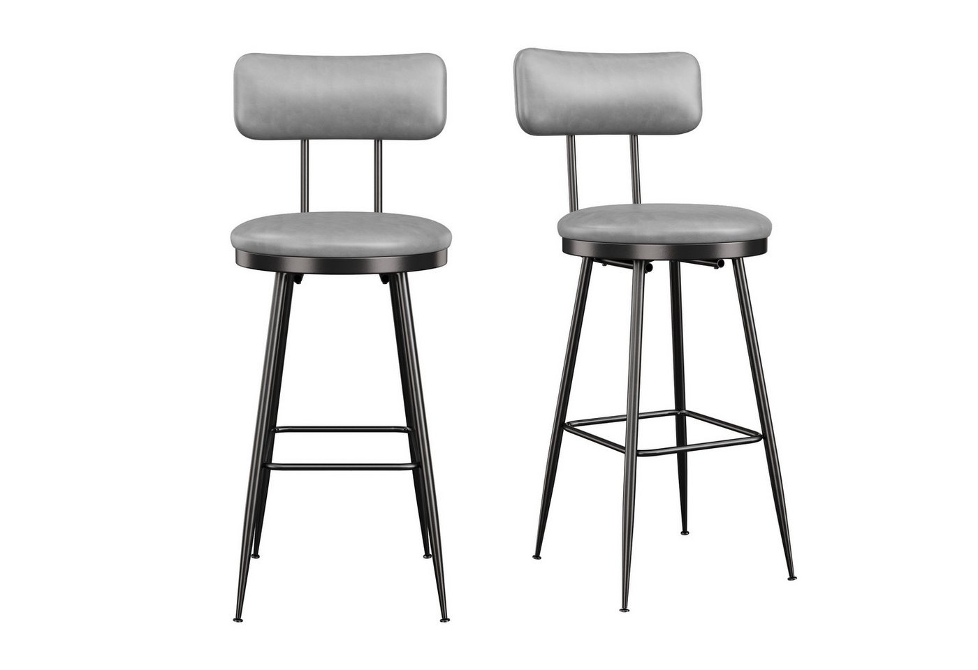 Furnishings Home Esszimmerstuhl 4-Fußstuhl Bistrostuhl Küchenstuhl aus Kunstleder (2 St), Polsterstuhl · PU · Metall · Modern · 2er Set/4er Set von Furnishings Home
