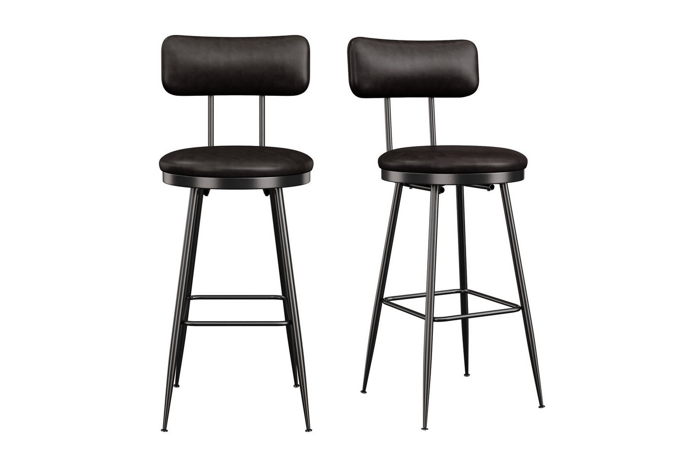 Furnishings Home Esszimmerstuhl 4-Fußstuhl Bistrostuhl Küchenstuhl aus Kunstleder (2 St), Polsterstuhl · PU · Metall · Modern · 2er Set/4er Set von Furnishings Home