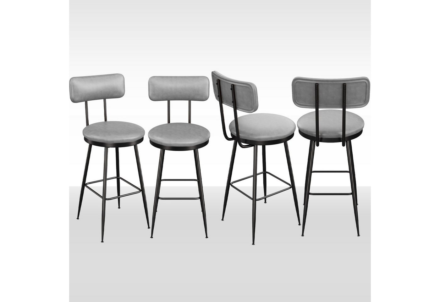 Furnishings Home Esszimmerstuhl 4-Fußstuhl Bistrostuhl Küchenstuhl aus Kunstleder (4 St), Polsterstuhl · PU · Metall · Modern · 2er Set/4er Set von Furnishings Home