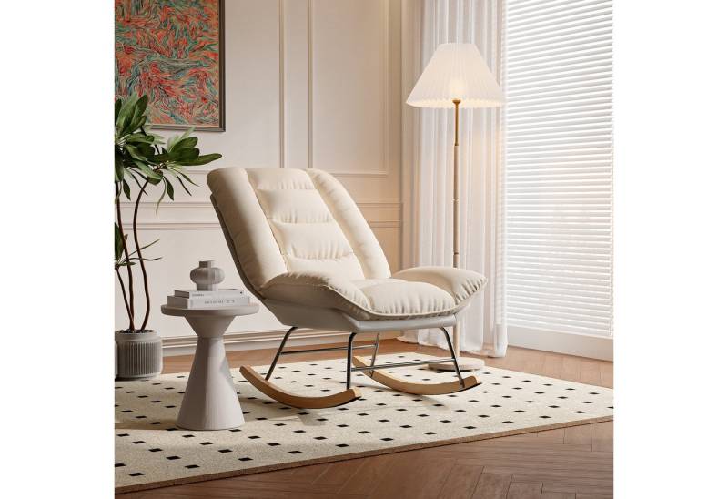 Furnishings Home Schaukelstuhl Reißverschluss Relaxsessel mit hoher Rückenlehne (1 St), Geeignet ohnzimmersessel, Schlafzimmer, Kinderzimmer von Furnishings Home