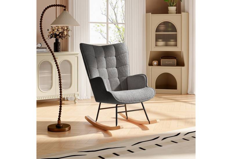 Furnishings Home Schaukelstuhl Schaukelstuhl Relaxsessel Schaukelstuhl mit hoher Rückenlehne (1 St) von Furnishings Home