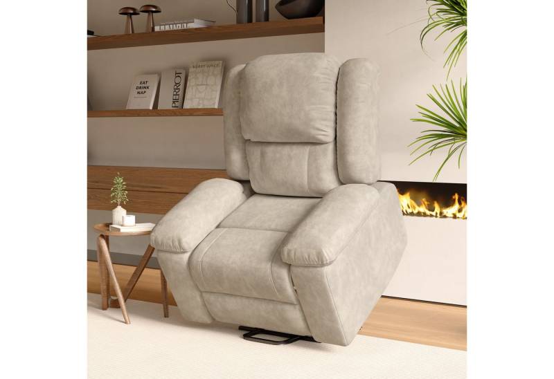Furnishings Home Sessel TV-Sessel Multifunktionaler Fernsehsessel Elektrisch Schlafsessel (160° verstellbar, inkl. Aufstehhilfe und Fernbedienung), mit Liegefunktion Massagefunktion und warmefunktion, bis 150 kg von Furnishings Home