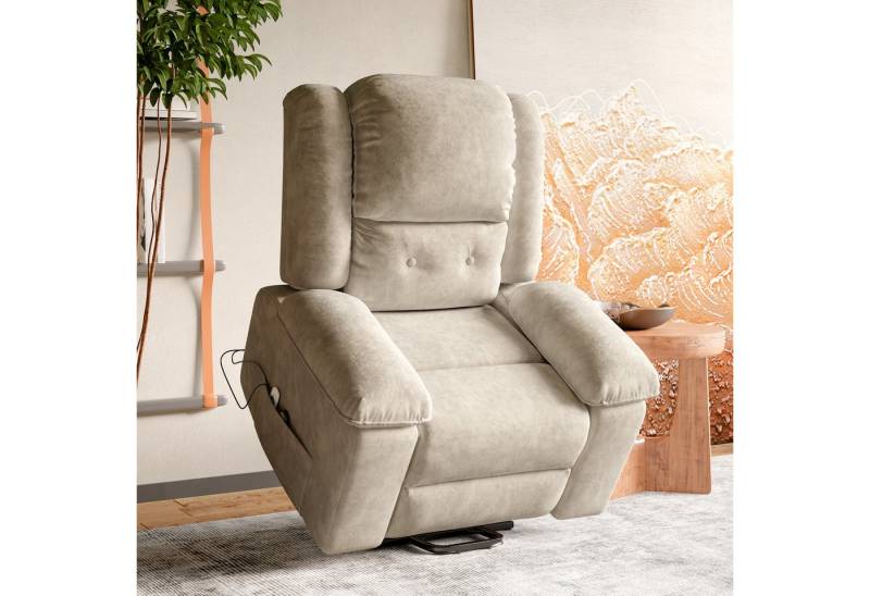 Furnishings Home Sessel TV-Sessel Multifunktionaler Fernsehsessel Elektrisch Schlafsessel (160° verstellbar, inkl. Aufstehhilfe und Fernbedienung), mit Liegefunktion Massagefunktion und warmefunktion, bis 150 kg von Furnishings Home