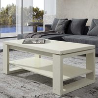 Couchtisch in Creme Weiß hochklappbarer Tischplatte von Furnitara