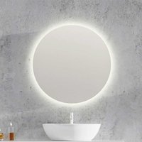 Runder Badspiegel mit LED Beleuchtung 60 cm Durchmesser von Furnitara