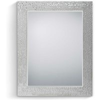 Silberner Wandspiegel mit Kunststoffrahmen rechteckige Form von Furnitara