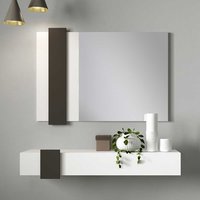 Wandspiegel und Konsole in Weiß und Schwarz modern (zweiteilig) von Furnitara
