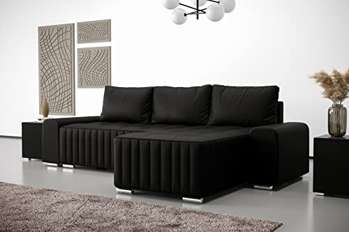 Furnitech Ecksofa M5 mit Schlaffunktion Sofa mit Bettkasten Polsterecke Schlafsofa Sofagarnitur (Ecksofa Links, M5-75-G2B-GPBOS-CZ14-6 klein) von Furnitech