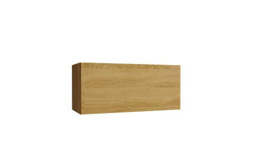 Furnitech GS3 Schrank Modernes Wohnzimmer Wohnwand Wohnschrank Schrankwand Möbel (Waagerecht, Gold Eiche) von Furnitech