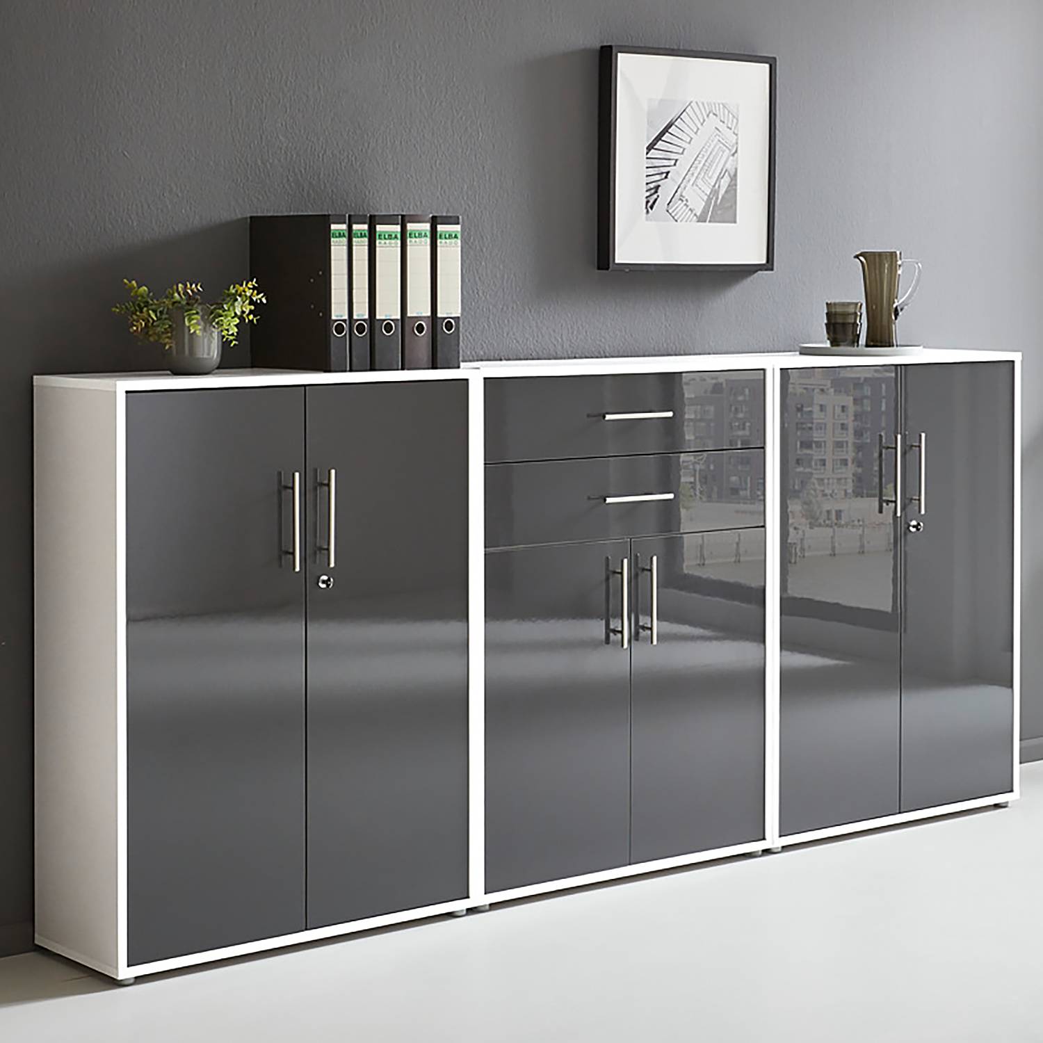 Schrankwand Avin 3-teilig Set C von Furnitive