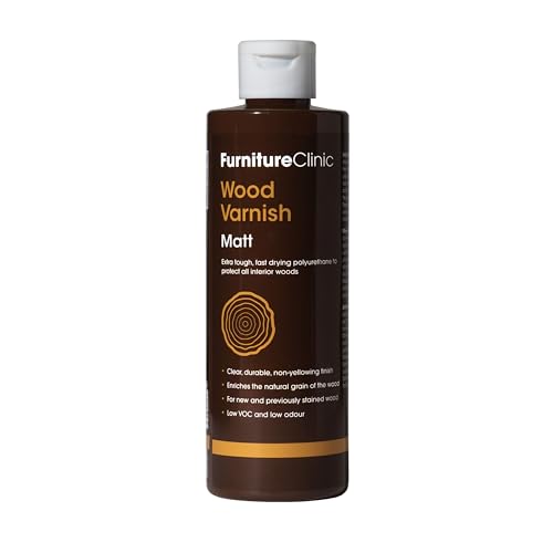 Furniture Clinic Holzlack innen | Extra robuster Lack auf Wasserbasis für Möbel & Innenräume Holz, glänzend, 500 ml (Matt, 500ml) von Furniture Clinic