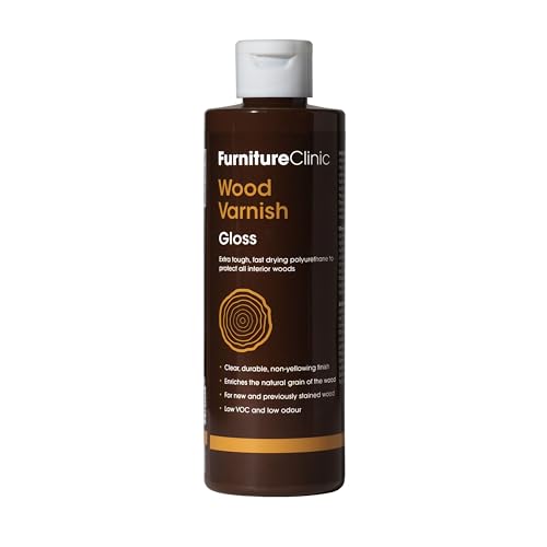 Furniture Clinic Holzlack innen | Extra robuster Lack auf Wasserbasis für Möbel & Innenräume Holz, glänzend, 250 ml Furniture Clinic Holzlack innen | Extra robuster Lack auf Wasserbasis für Möbel & Innenräume Holz, glänzend, 250 ml von Furniture Clinic