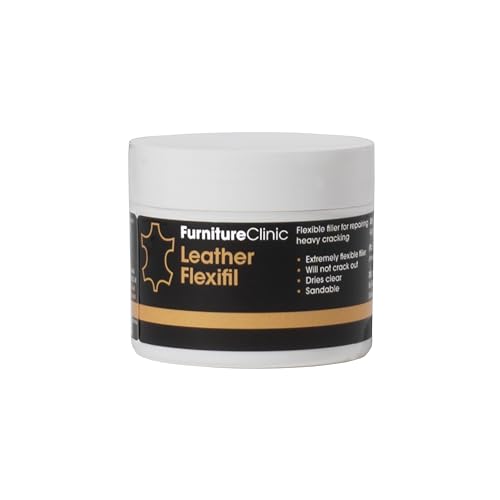 Leder Flexifil – hochflexibler Leder-Füllstoff zur Reparatur von Kratzern, Löchern und starken Rissen in Lederutensilien, Ledermöbeln, Autoleder (50 ml) von Furniture Clinic