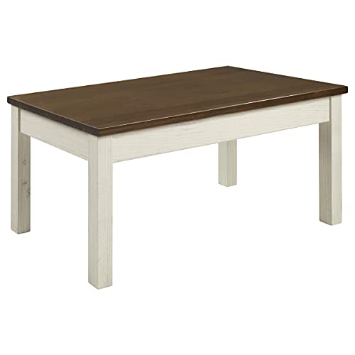 Furniture Dash Couchtisch aus Holz, Used-Look, Weiß von Furniture Dash