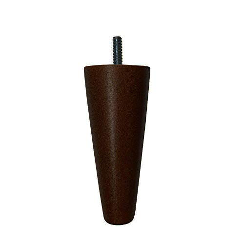 Furniture Legs Europe Kegel Möbelfuß Holz Braun Höhe 12 cm (M8) | Hohe Qualität und nachhaltiges Holz von Furniture Legs Europe