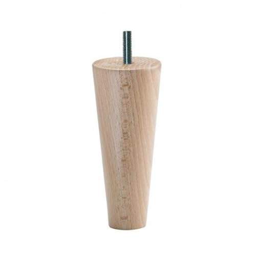Furniture Legs Europe Möbelfuß Kegel Holz Höhe 12 cm (M8) | Hohe Qualität und nachhaltiges Holz mit transparentem Schutzlack von Furniture Legs Europe