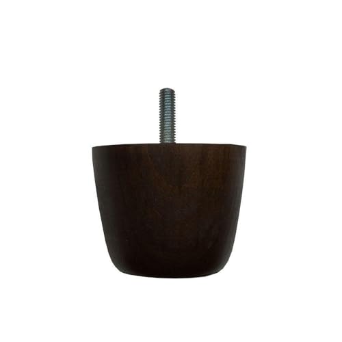Furniture Legs Europe Möbelfuß rund Holz Braun Höhe 5,5 cm (M8) | Hohe Qualität und nachhaltiges Holz von Furniture Legs Europe