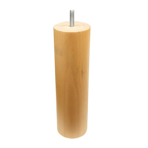 Furniture Legs Europe Möbelfuß rund Holz Höhe 23 cm (M8) | Hohe Qualität und nachhaltiges Holz mit transparentem Schutzlack von Furniture Legs Europe