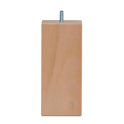 Furniture Legs Europe Möbelfuß vierkant Holz Höhe 16 cm (M8) | Hohe Qualität und nachhaltiges Holz mit transparentem Schutzlack von Furniture Legs Europe
